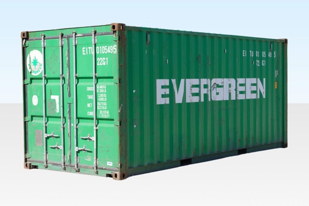 20ft Used Evergreen Shipping Container – High-Grade