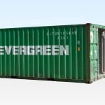 20ft Used Evergreen Shipping Container – High-Grade
